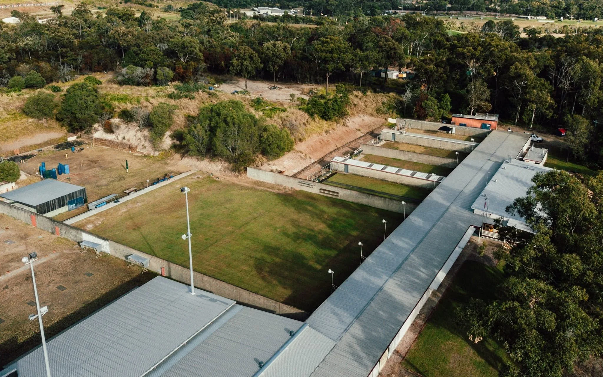Aerial view of the club shooting ranges